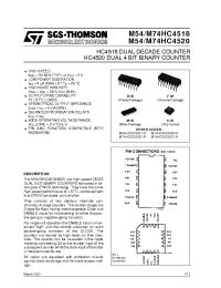 Datasheet M54HC1520B1R manufacturer STMicroelectronics