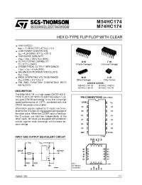 Datasheet M54HC174 manufacturer STMicroelectronics