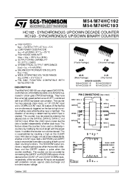 Datasheet M54HC192C1R manufacturer STMicroelectronics