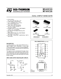Datasheet M54HC20 manufacturer STMicroelectronics
