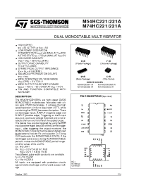 Datasheet M54HC221AF1R manufacturer STMicroelectronics