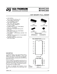 Datasheet M54HC283 manufacturer STMicroelectronics