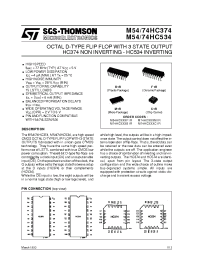 Datasheet M54HC374 manufacturer STMicroelectronics