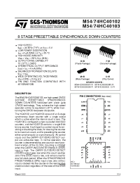 Datasheet M54HC40102F1R manufacturer STMicroelectronics