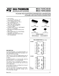Datasheet M54HC4049 manufacturer STMicroelectronics