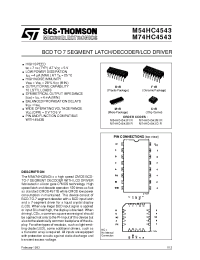 Datasheet M54HC4543 manufacturer STMicroelectronics
