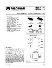 Datasheet M54HC670 manufacturer STMicroelectronics