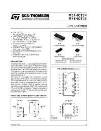 Datasheet M54HCT04 manufacturer STMicroelectronics