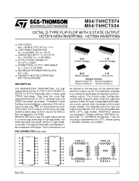 Datasheet M54HCT374 manufacturer STMicroelectronics
