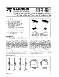 Datasheet M54HCT564 manufacturer STMicroelectronics