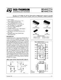 Datasheet M54HCT74F1R manufacturer STMicroelectronics