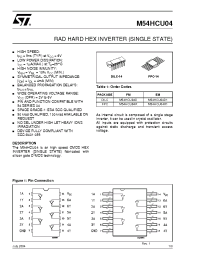 Datasheet M54HCU04 manufacturer STMicroelectronics