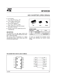 Datasheet M74HC05B1R manufacturer STMicroelectronics