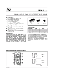 Datasheet M74HC112RM13TR manufacturer STMicroelectronics