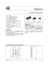 Datasheet M74HC133RM13TR manufacturer STMicroelectronics