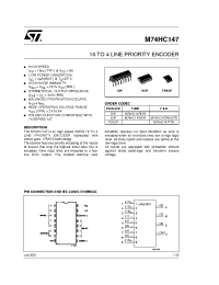 Datasheet M74HC147TTR manufacturer STMicroelectronics