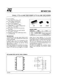 Datasheet M74HC155RM13TR manufacturer STMicroelectronics