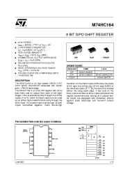 Datasheet M74HC164RM13TR manufacturer STMicroelectronics
