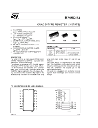 Datasheet M74HC173RM13TR manufacturer STMicroelectronics