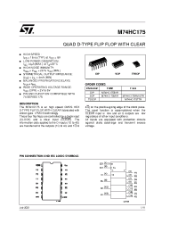 Datasheet M74HC175RM13TR manufacturer STMicroelectronics
