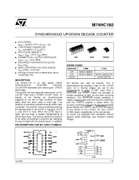 Datasheet M74HC192 manufacturer STMicroelectronics