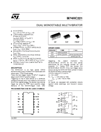 Datasheet M74HC221RM13TR manufacturer STMicroelectronics