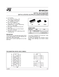 Datasheet M74HC241RM13TR manufacturer STMicroelectronics