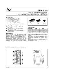 Datasheet M74HC245RM13TR manufacturer STMicroelectronics