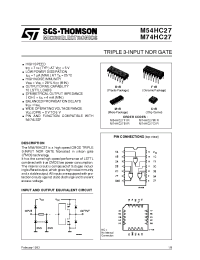 Datasheet M74HC27B1R manufacturer STMicroelectronics