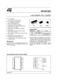 Datasheet M74HC283RM13TR manufacturer STMicroelectronics