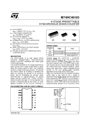 Datasheet M74HC40103RM13TR manufacturer STMicroelectronics