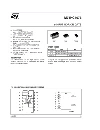 Datasheet M74HC4078RM13TR manufacturer STMicroelectronics