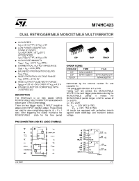 Datasheet M74HC423RM13TR manufacturer STMicroelectronics