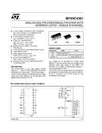 Datasheet M74HC4351RM13TR manufacturer STMicroelectronics