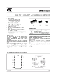 Datasheet M74HC4511B1R manufacturer STMicroelectronics