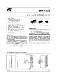Datasheet M74HC4514 manufacturer STMicroelectronics