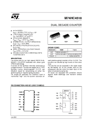Datasheet M74HC4518RM13TR manufacturer STMicroelectronics