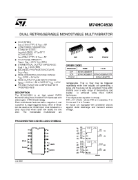 Datasheet M74HC4538RM13TR manufacturer STMicroelectronics
