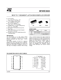 Datasheet M74HC4543RM13TR manufacturer STMicroelectronics