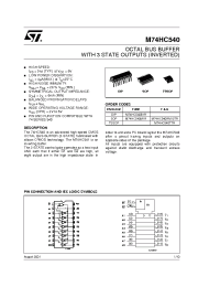 Datasheet M74HC540RM13TR manufacturer STMicroelectronics
