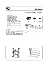 Datasheet M74HC86-1 manufacturer STMicroelectronics