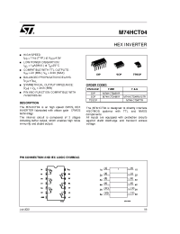 Datasheet M74HCT04RM13TR manufacturer STMicroelectronics