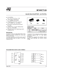 Datasheet M74HCT125M1R manufacturer STMicroelectronics