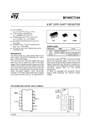 Datasheet M74HCT164RM13TR manufacturer STMicroelectronics