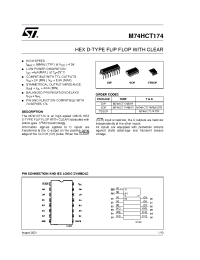 Datasheet M74HCT174RM13TR manufacturer STMicroelectronics