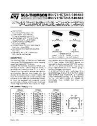 Datasheet M74HCT245B1R manufacturer STMicroelectronics