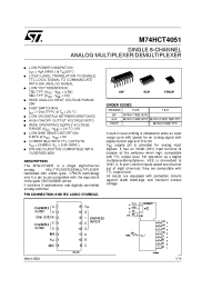 Datasheet M74HCT4051B1R manufacturer STMicroelectronics