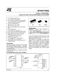 Datasheet M74HCT4052RM13TR manufacturer STMicroelectronics