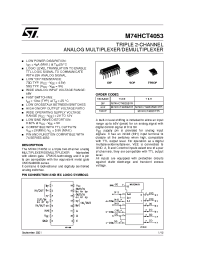 Datasheet M74HCT4053B1R manufacturer STMicroelectronics