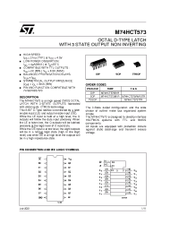 Datasheet M74HCT573 manufacturer STMicroelectronics